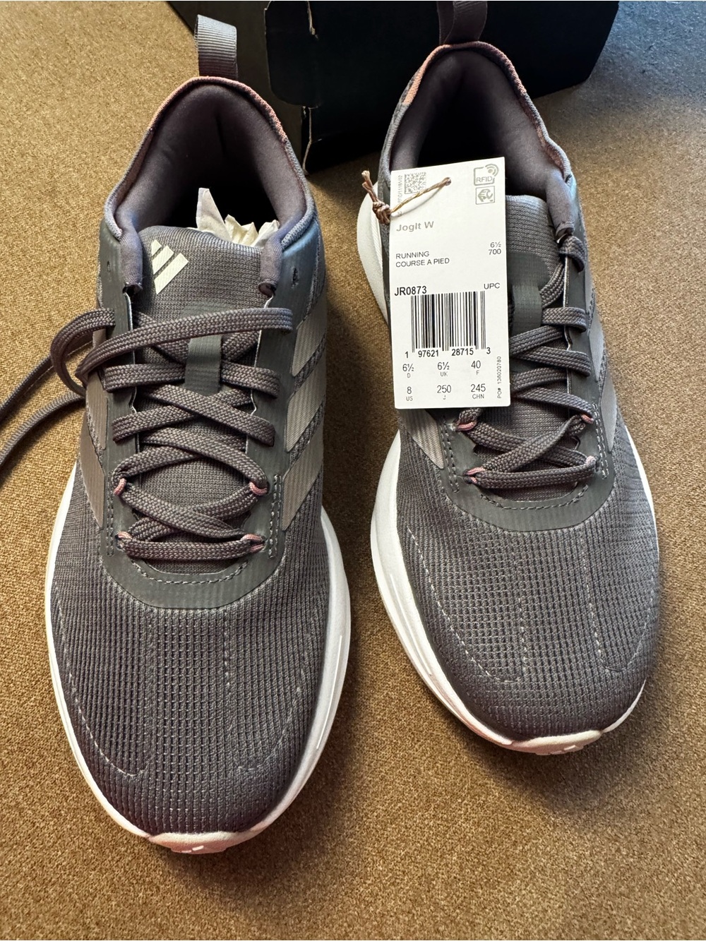 6.5 Men’s/8 women’s Addias Joglt Athletic Shoes - Gray with White Soles